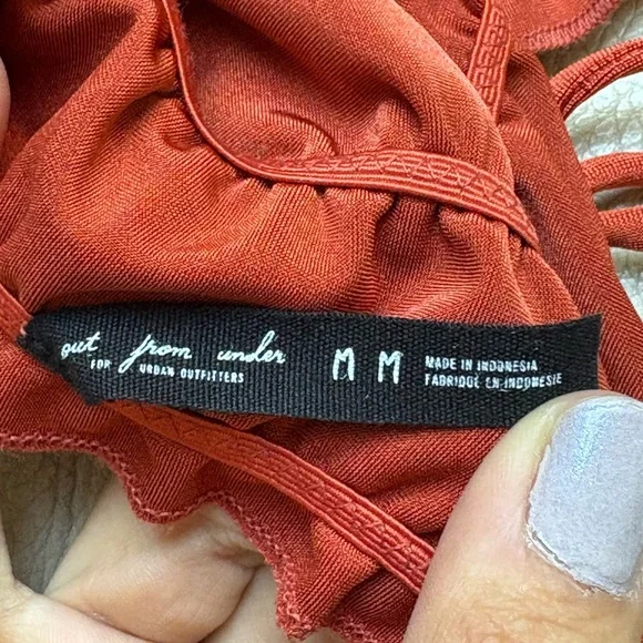 Urban Outfitters Orange Ruched Camisole Crop Top - Picture 4 of 4